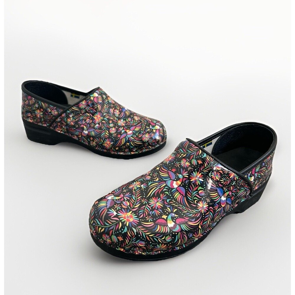 Bjork Araceli Professional Leather Clogs Floral Bird EU 39/40